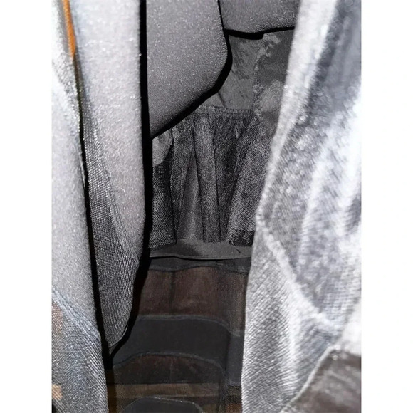 Authentic Aidan Mattox Fit and Flare Black Mesh-Panel Party Dress size 4 - Picture 10 of 17